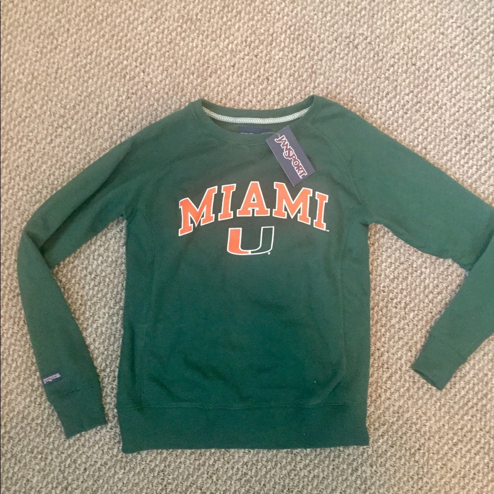 NWT!!! University of Miami JanSport Sweatshirt